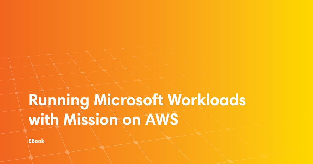 Running Microsoft Workloads on AWS