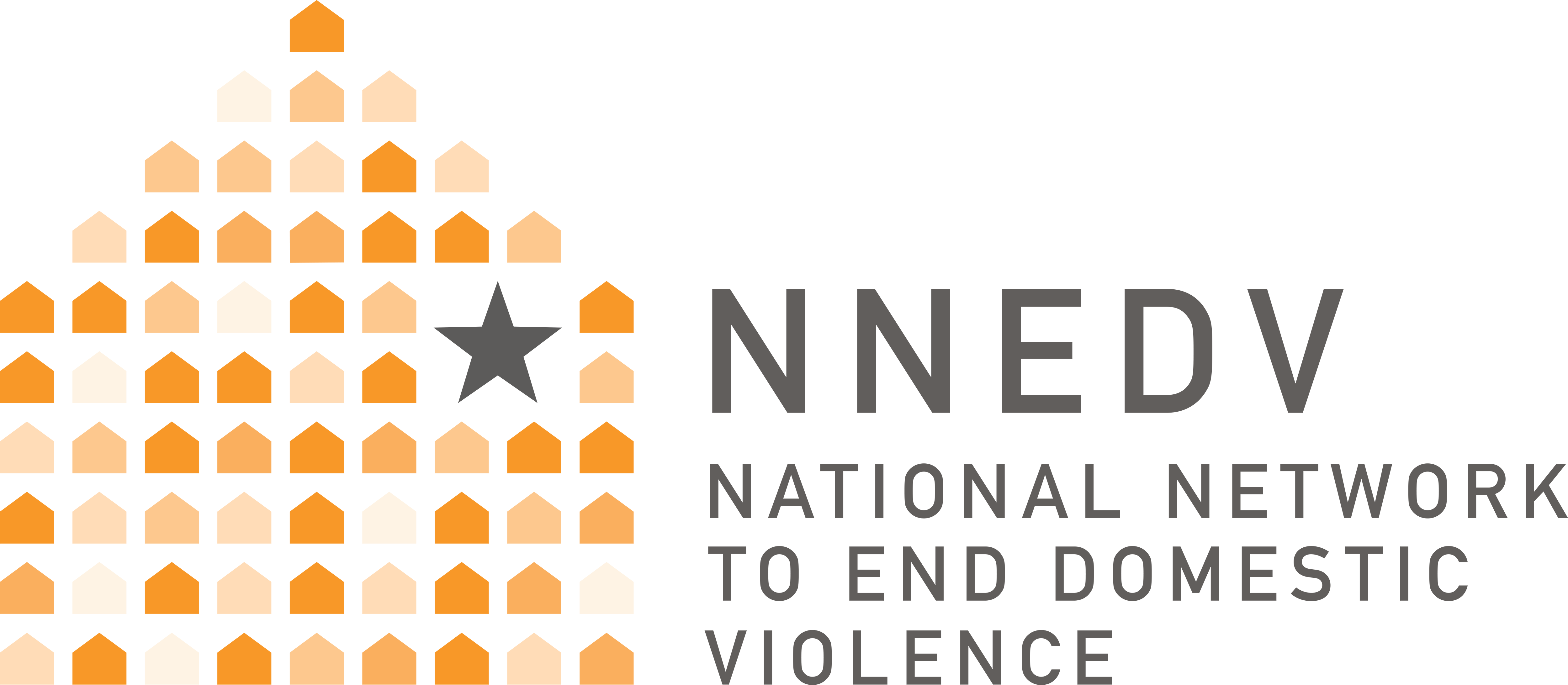 NNEDV orange house gray star gray full name logo